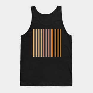 Orange and black stripe pattern Tank Top